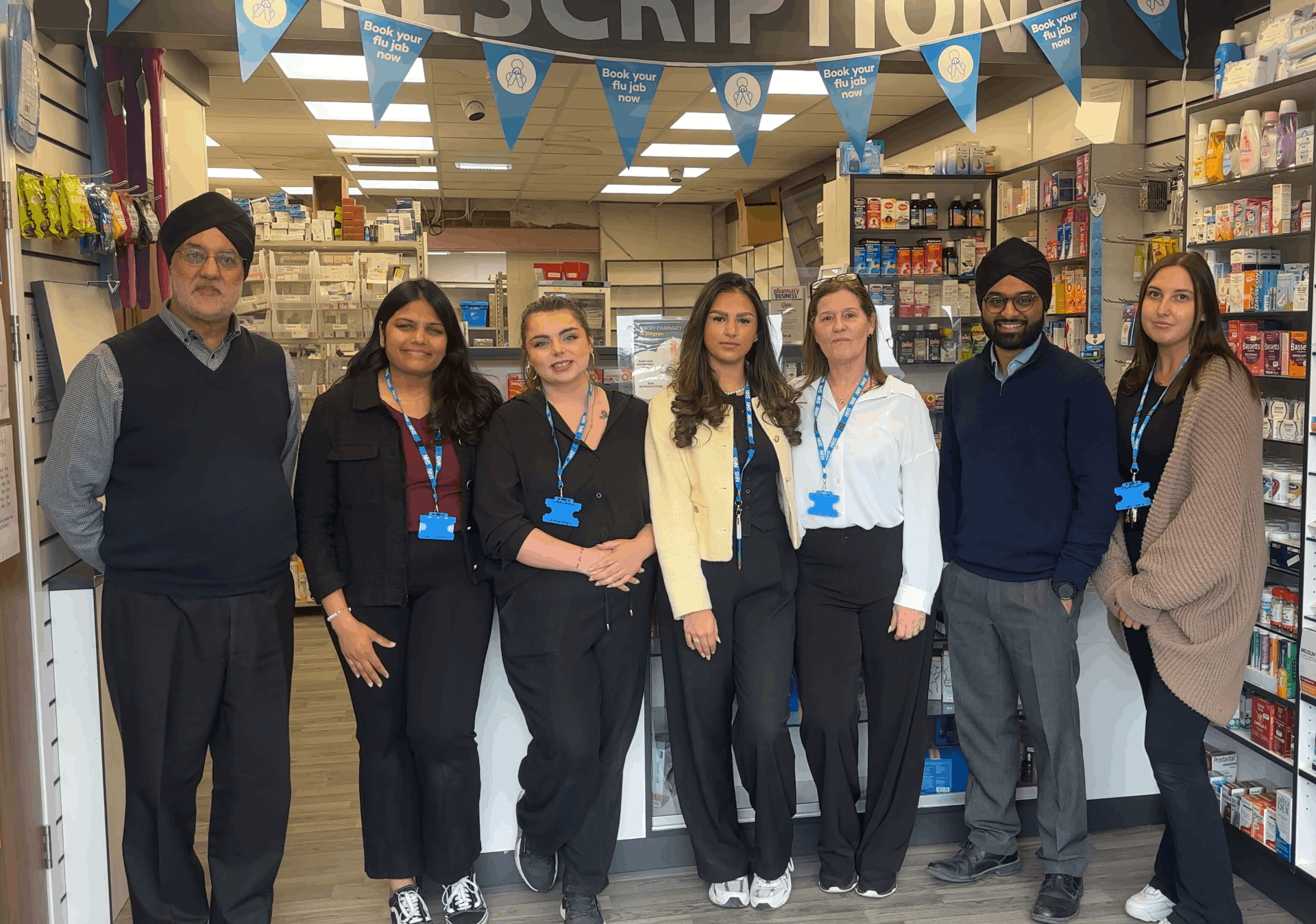 Priory Pharmacy team inside the store